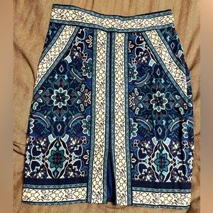 Loft Stained Glass Pencil Skirt
